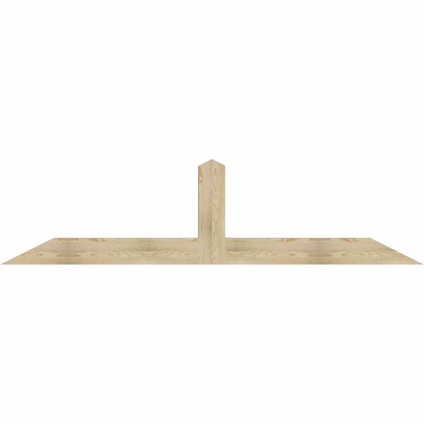 Ekena Millwork Portland Rough Sawn Timber Gable Bracket, Douglas Fir, 96"W x 24"H x 4"D x 6"F, 6/12 Pitch GBW096X24X0406POR00RDF - main